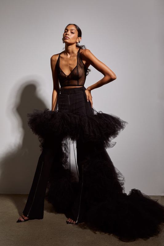 “Josephine” Lace and tule Blouse