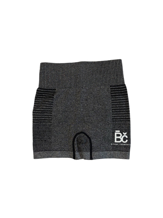 Sporty Bish High-Rise shorts in Saratoga Pewta