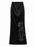 Big Bite Satin Column Skirt — Preorder